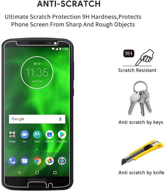 Motorola Moto G6 Hoesjes – Transparante TPU Siliconen Backcover – Soft Case – Inclusief 2x Screenprotector-Ilumina Benelux