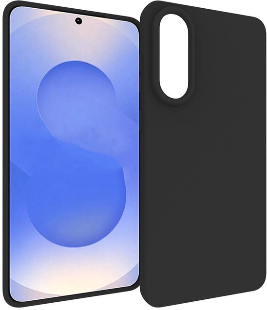 Soft Backcover Hoesje Geschikt voor: Samsung Galaxy S25 Edge Silicone Zwart