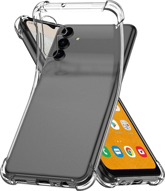 Shockproof Hoesje Geschikt voor: Samsung Galaxy A13 5G / A04s - Anti -Shock Silicone - Transparant + 2x Screenprotector