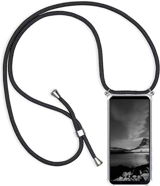 Motorola Moto G10/G20/G30 Hoesjes – Transparante Siliconen Backcover met Koord – Schokbestendig – Anti-shock – Transparant