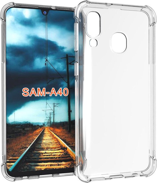 Samsung Galaxy A40 Hoesjes – Siliconen Backcover – Schokbestendig – Transparant-Ilumina Benelux