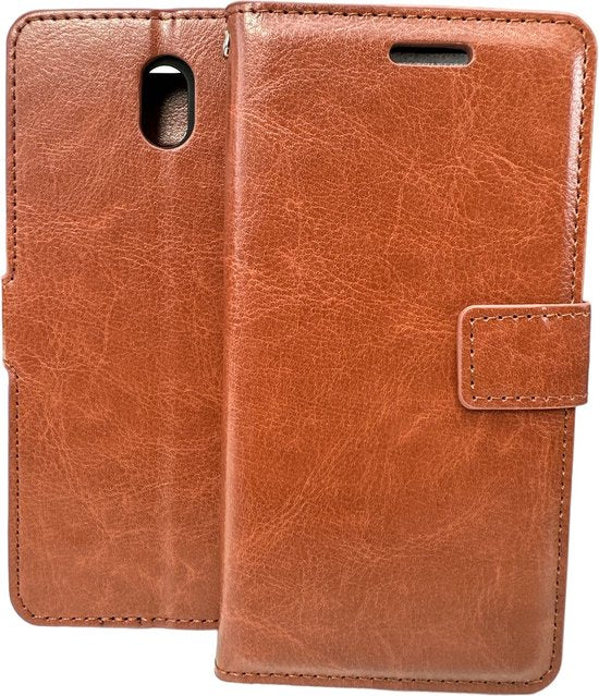 Nokia 2.2 Hoesjes – Portemonnee Book Case – Pasjeshouder – Magneetsluiting – Bruin-Ilumina Benelux