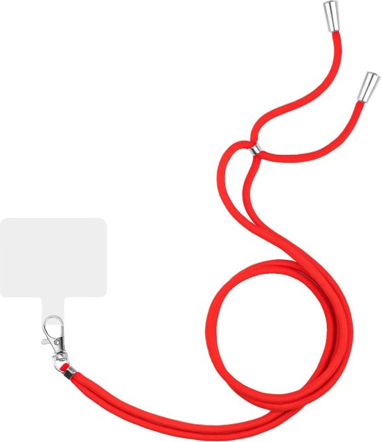 Telefoonkoord – Universeel Nekkoord Telefoonhanger – Verstelbaar Koord – Sterke Bevestiging – Rood-Telefoonkoord-Ilumina Benelux