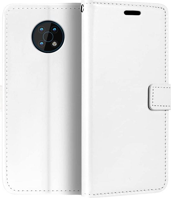 Nokia G50 Hoesjes – Portemonnee Hoes – Pasjeshouder – Inclusief 2x Screenprotector – Wit-Ilumina Benelux