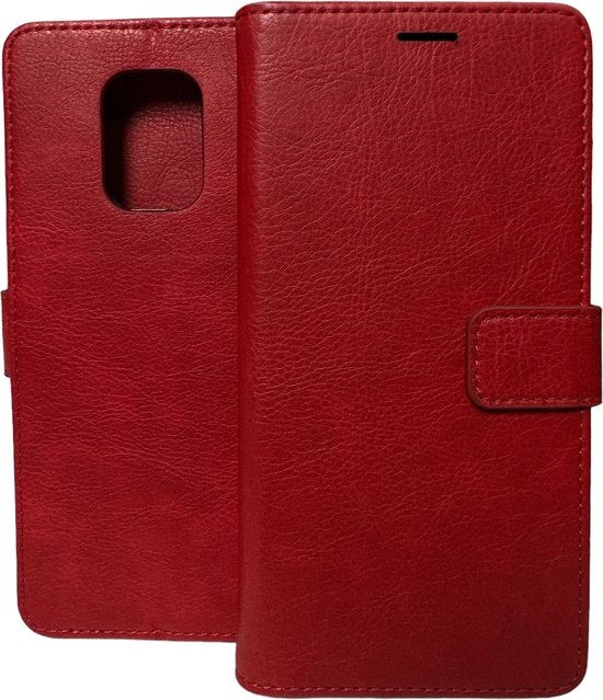 Xiaomi Redmi Note 10 Lite Hoesjes – Portemonnee Book Case – Pasjeshouder – Magneetsluiting – Rood-Ilumina Benelux
