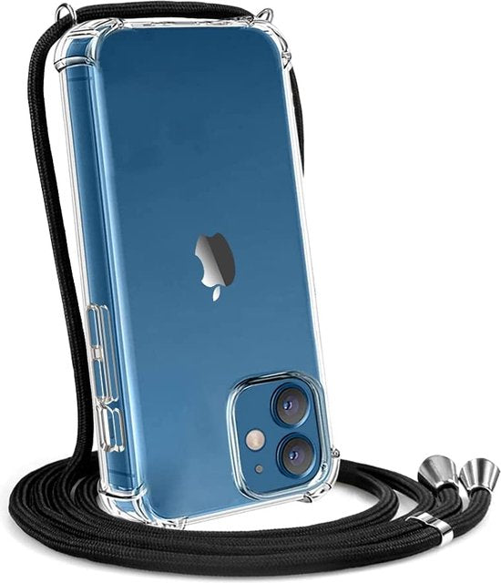 iPhone 12 Pro Max Hoesjes – Kettinghoes met Koord – Schokbestendig – Transparant-Ilumina Benelux
