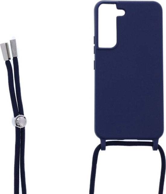Samsung Galaxy S22+ Hoesjes – Siliconen Backcover met Ketting – TPU – Blauw-Ilumina Benelux