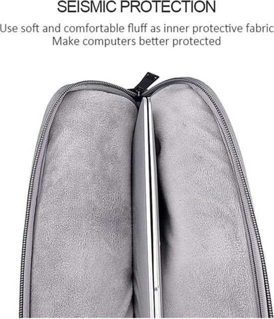 Laptophoes 14 inch – Waterdichte Neopreen Sleeve – Ultradun – Zachte Binnenvoering – Zwart-Laptop tassen-Ilumina Benelux