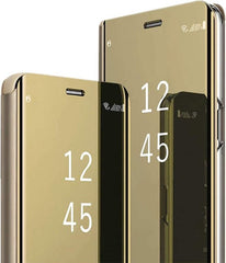 Clear View Spiegel hoesje Geschikt voor: Samsung Galaxy A12 5G - Goud