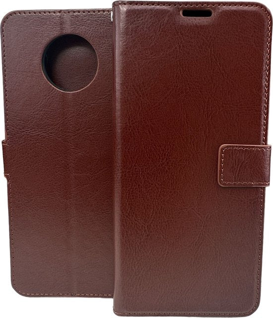 Nokia G50 Hoesjes – Portemonnee Book Case – Magneetsluiting – 2x Gehard Glas Screenprotector – Bruin-Ilumina Benelux