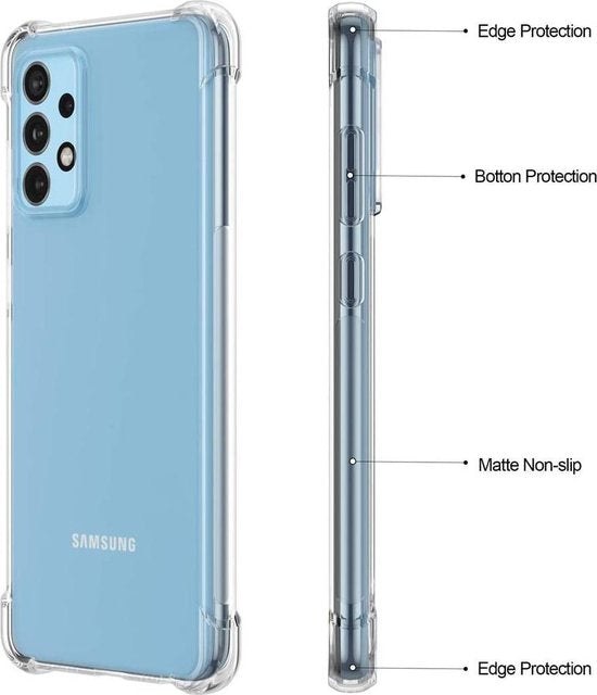 Samsung Galaxy A52/A52s Hoesjes – Transparante Siliconen Backcover – Flexibel – Schokbestendig-Ilumina Benelux