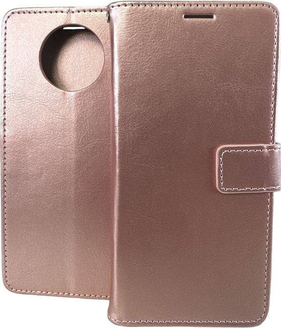 Xiaomi Redmi Note 9T Hoesjes – Portemonnee Book Case – Pasjeshouder – Magneetsluiting – Roségoud-Ilumina Benelux