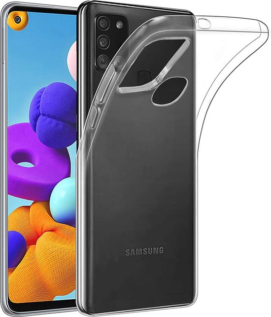 Samsung Galaxy A21S Hoesjes – Flexibele Siliconen Backcover – Transparant – Schokbestendig – Soft TPU-Ilumina Benelux