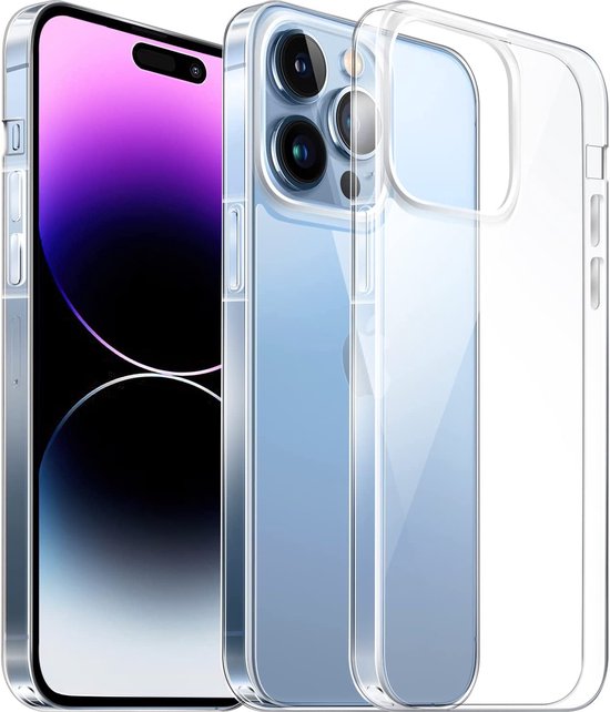 iPhone 14 Pro Max Hoesjes – Transparante TPU Siliconen Backcover – Soft Case – Schokbestendig-Ilumina Benelux