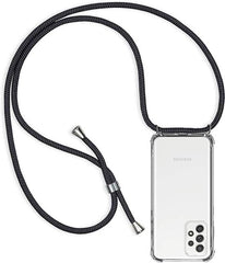 Samsung Galaxy A73 5G Hoesjes – Transparante Backcover met Koord – Schokbestendig Anti-shock – Transparant