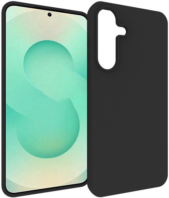 Back cover Silicone hoesje zwart met Screenprotector Glas 1x Geschikt voor: Samsung Galaxy S25 FE