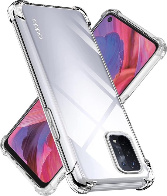Oppo A54 Hoesjes – Transparante TPU Siliconen Backcover – Schokbestendig – Soft Case-Ilumina Benelux