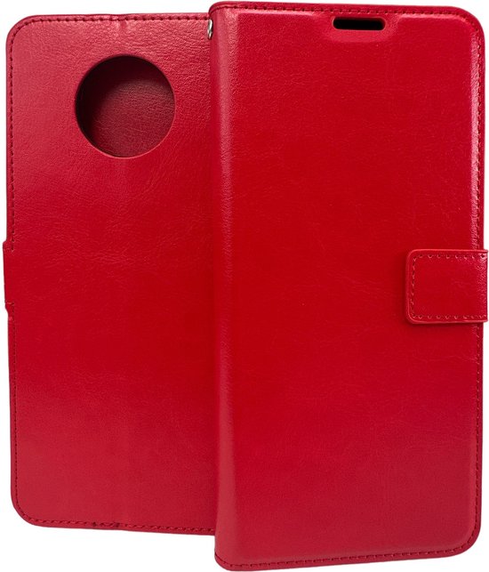 Nokia G50 Hoesjes – Portemonnee Book Case – Magneetsluiting – 2x Screenprotector Gehard Glas – Rood-Ilumina Benelux