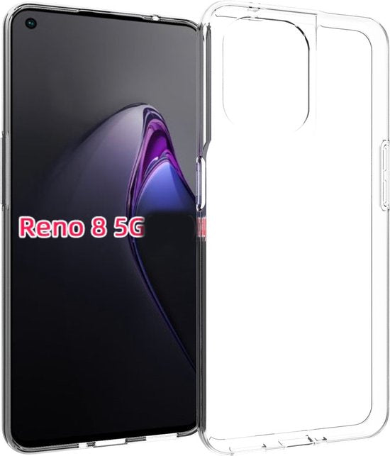 OPPO Reno 8T Hoesjes – Transparante TPU Siliconen Backcover – Soft Case – 3x Screenprotector Gehard Glas-Ilumina Benelux