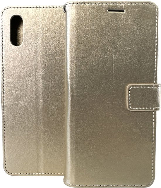 Realme 7 Hoesjes – Portemonnee Book Case – Pasjeshouder – Magneetsluiting – Goud-Ilumina Benelux