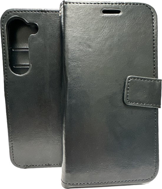 Samsung Galaxy S23 Hoesjes – Portemonnee Hoes – 2 Pack Screenprotector – Pasjeshouder – Zwart-Ilumina Benelux