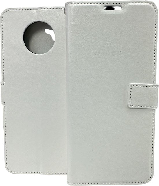 Nokia G50 Hoesjes – Portemonnee Book Case – Pasjeshouder – 2x Gehard Glas Screenprotector – Wit-Ilumina Benelux