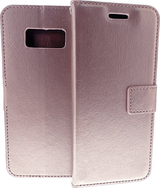 Samsung Galaxy S8 Hoesjes – Portemonnee Bookcase – Pasjeshouder – Magneetsluiting – Roségoud-Ilumina Benelux