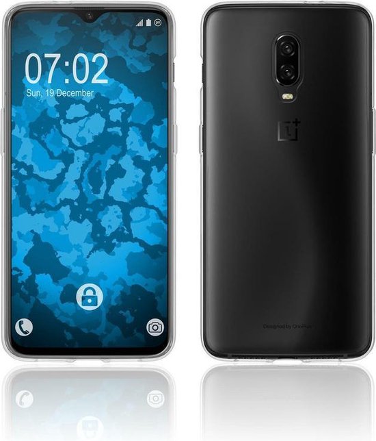 OnePlus 6T/7 Hoesjes – Transparante TPU Siliconen Backcover – Soft Case – Inclusief 3x Screenprotector-Ilumina Benelux