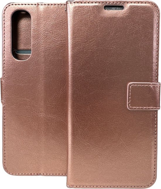 Oppo Find X2 Neo Hoesjes – Portemonnee Book Case – Pasjeshouder – Magneetsluiting – Roségoud-Ilumina Benelux
