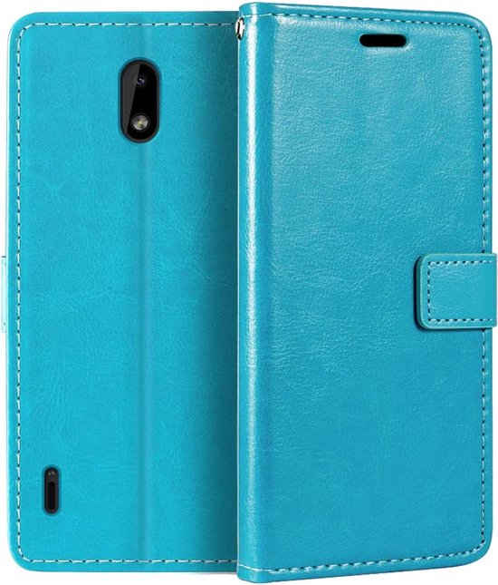 Nokia 1.3 Hoesjes – Bookcase Portemonnee – Pasjeshouder – Magneetsluiting – Turquoise-Ilumina Benelux