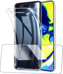 Samsung Galaxy A80 Hoesjes – Transparante TPU Siliconen Backcover – Soft Case – Inclusief 2x Screenprotector – Transparant
