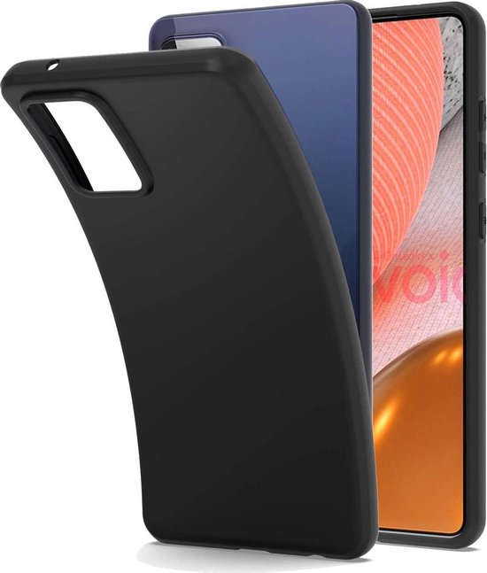 Flexibele achterkant Silicone hoesje zwart Geschikt voor: Samsung Galaxy A52 4G / 5G en A52s