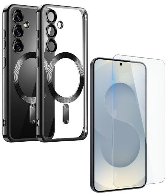 Samsung Galaxy A36 Hoesjes – MagSafe Backcover – Inclusief 2x Screenprotector – Zwart-Ilumina Benelux