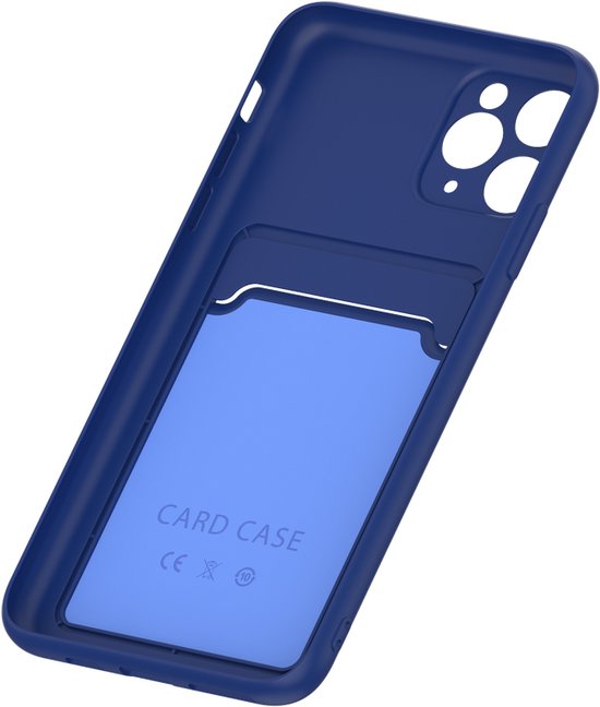 iPhone 11 Pro Hoesjes – Siliconen Backcover – Pasjeshouder – TPU – Blauw-Ilumina Benelux