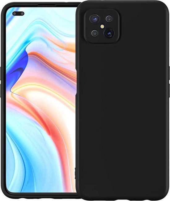 Oppo Reno 4Z 5G Hoesjes – Siliconen Backcover – Schokbestendig – Zwart-Ilumina Benelux