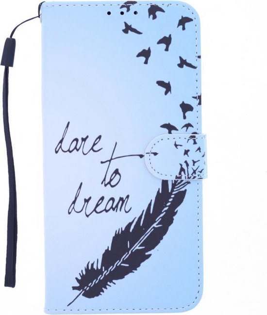 Oppo Find X2 Neo Hoesjes – Bookcase – Print Love To Dream – Magneetsluiting – Zwart-Ilumina Benelux