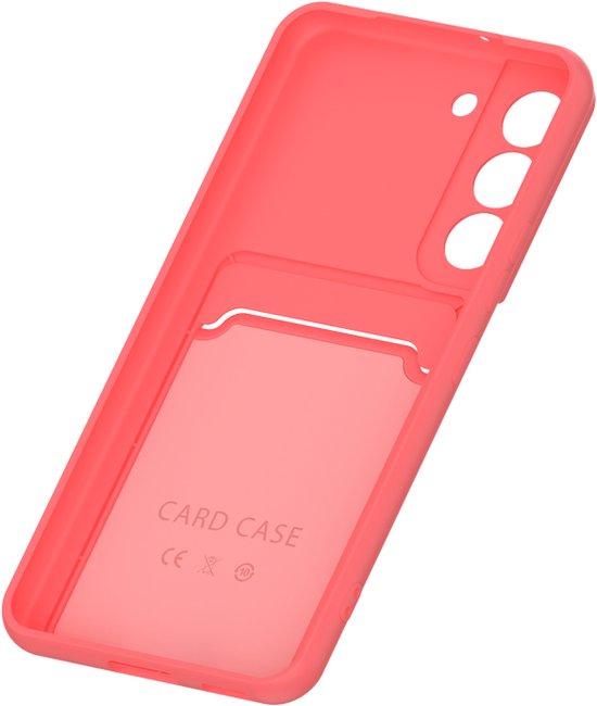 Samsung Galaxy S22 Hoesjes – Siliconen Backcover – Pasjeshouder – TPU – Roze-Ilumina Benelux
