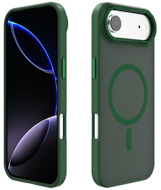 iPhone 17 Air Hoesjes – Matte Backcover – MagSafe Compatibel – Schokbestendig – Groen-Ilumina Benelux