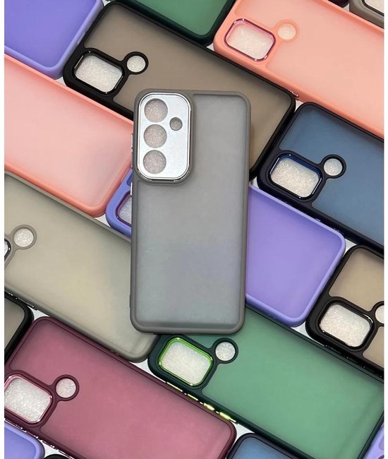 Samsung Galaxy A14 Hoesjes – Doorzichtig Siliconen Backcover – Soft Case – Lila