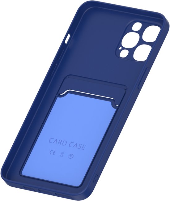 iPhone 13 Pro Max Hoesjes – Siliconen Backcover – TPU – Pasjeshouder – Blauw-Ilumina Benelux