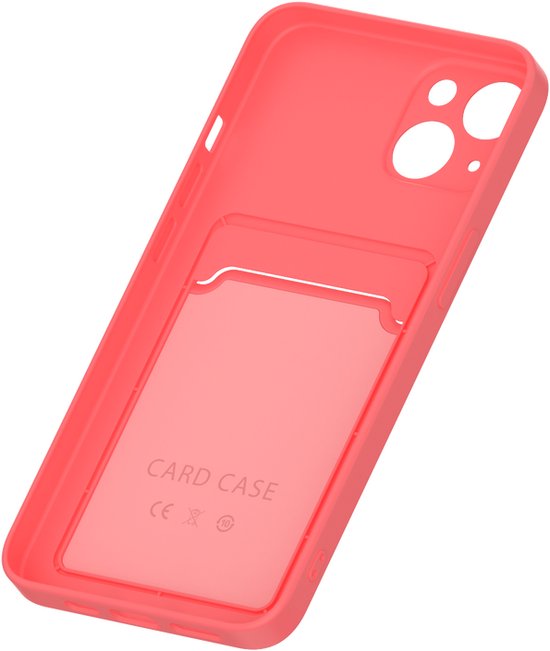 iPhone 12 Mini Hoesjes – Siliconen Backcover – Pasjeshouder – TPU – Roze-Ilumina Benelux