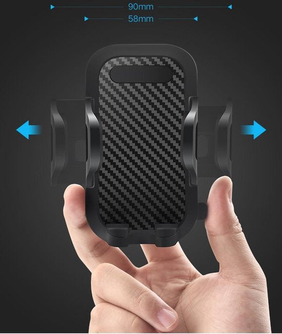 Telefoonhouder auto – Extra sterke zuignap – Voor raam & dashboard – 360° draaibaar – Zwart-Ilumina Benelux