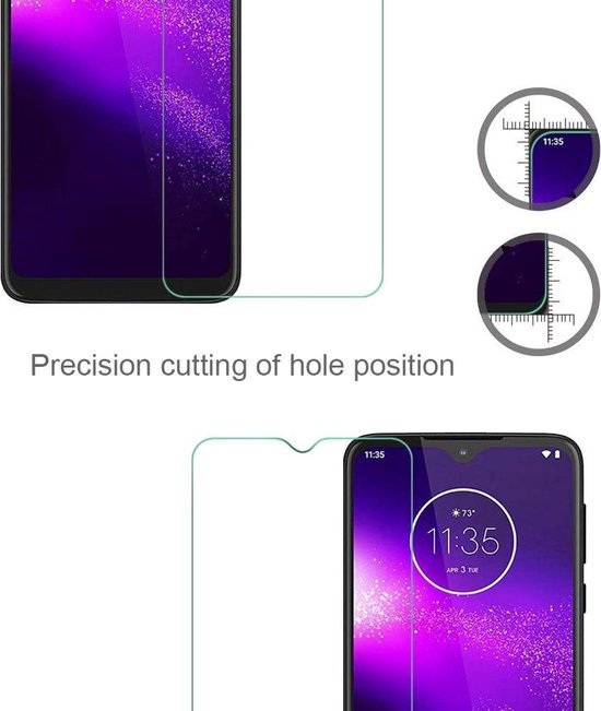 Screenprotector - Geschikt voor Motorola One Macro - 9H Glas (2-Pack)