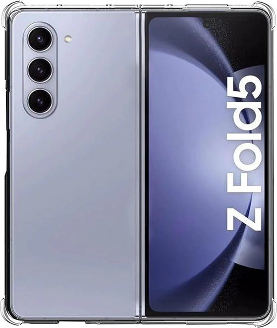 Samsung Galaxy Z Fold 5 Hoesjes – Siliconen Backcover – Schokbestendig – Transparant-Ilumina Benelux