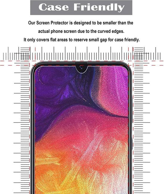 Bookcase hoesje Geschikt voor: Samsung Galaxy A50 / A50s / A30 Portemonnee Wit met 2x Glas Screenprotector