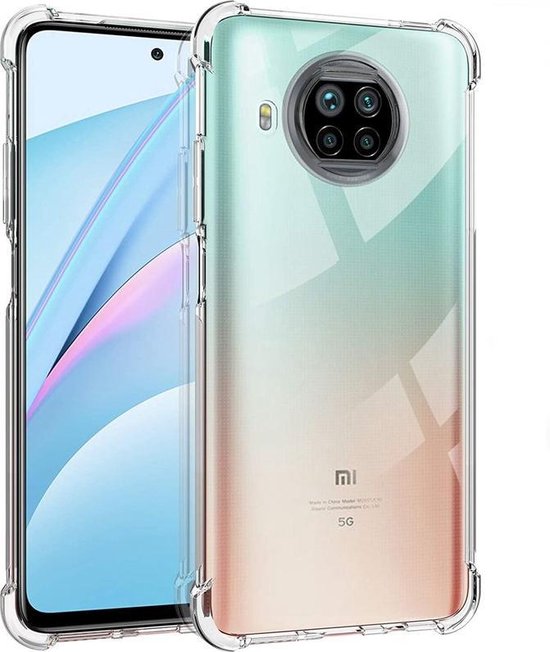 Xiaomi Mi 10T Lite 5G Hoesjes – Siliconen Backcover – Schokbestendig Bumper – Incl. Gehard Glas Screenprotector – Transparant-Ilumina Benelux