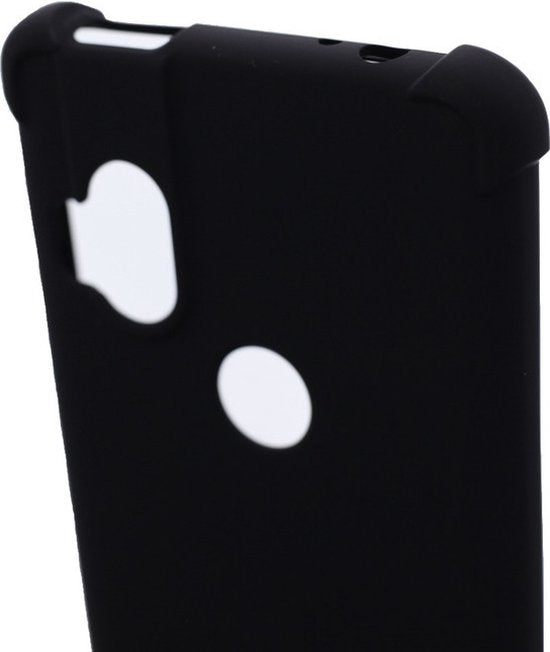 Backcover Hoesje Geschikt voor: Motorola One Hyper Anti Shock Silicone - Zwart