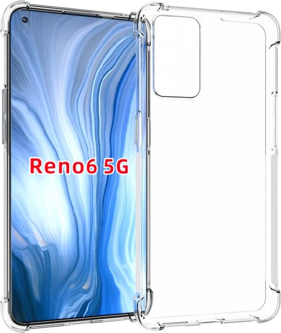 Oppo Reno 6 5G Hoesjes – Soft TPU Siliconen Backcover – Schokbestendig – Transparant-Ilumina Benelux