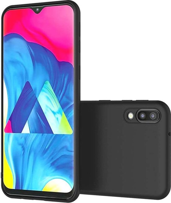 Samsung Galaxy M10 Hoesjes – Siliconen Backcover – Soft Touch – Schokbestendig – Zwart-Ilumina Benelux