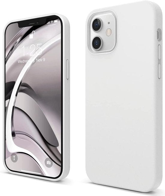 iPhone 12 Mini Hoesjes – Siliconen Backcover – Flexibel TPU – Schokbestendig – Wit-Ilumina Benelux